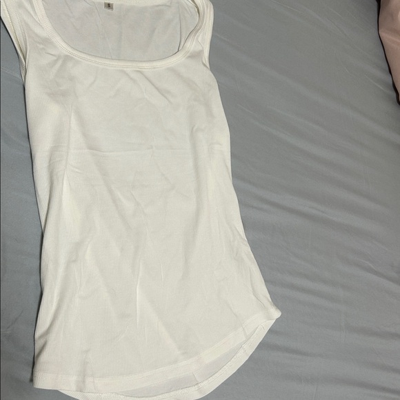 White Ribbed Tank Top - Picture 5 of 7